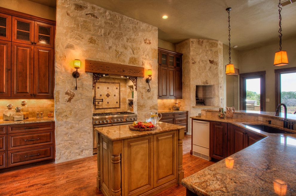 Example of a mountain style kitchen design in Other