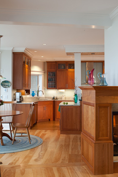 Inspiration for a transitional kitchen remodel in Boston