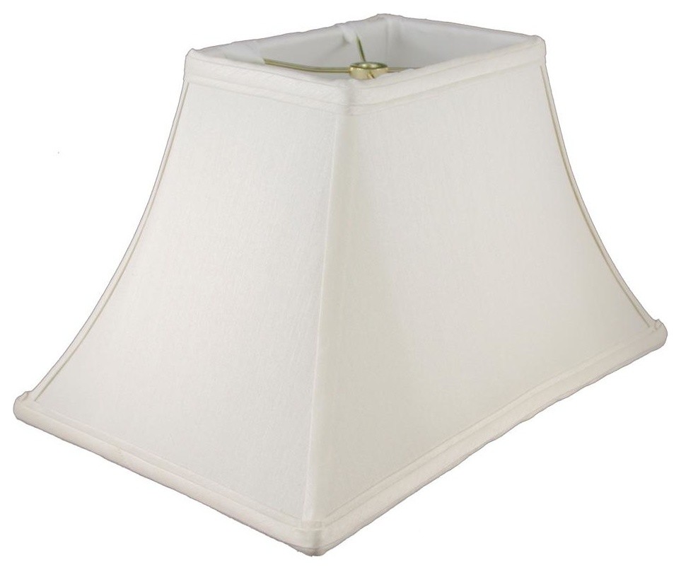 Rectangle Bell Lampshade in Cream (12 in. Diam x 6 in. H)