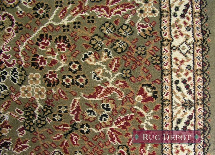 Persian Classics Traditional Stair Runner Green, 27"x1' Rug Runner, 27