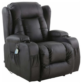 Bonded Leather Recliner Chair, Leather Recliner Cup Holder