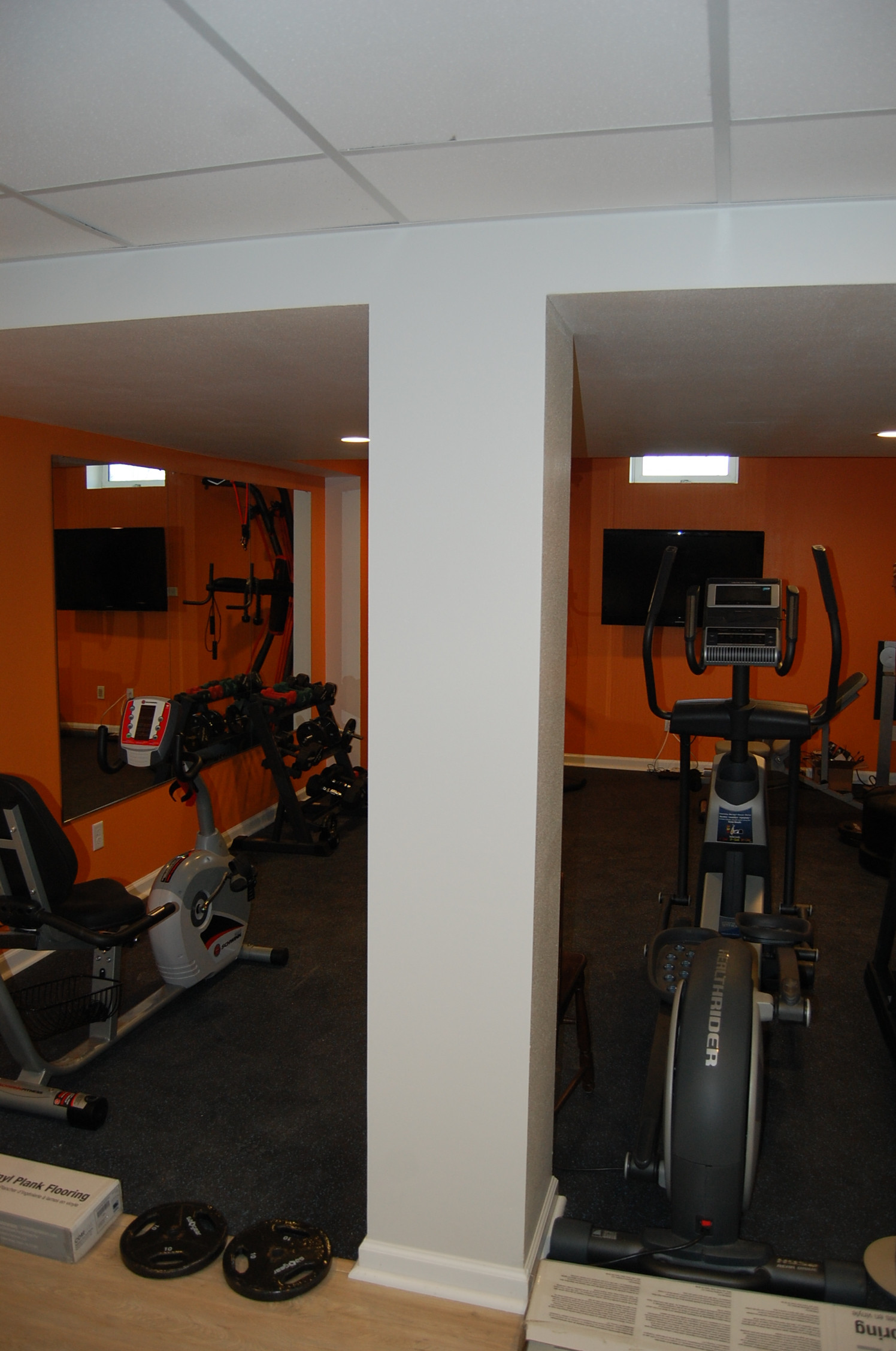 Basement office and work out area