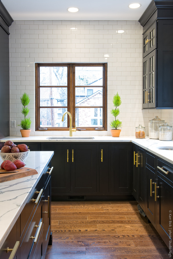 Transitional kitchen in St Louis.