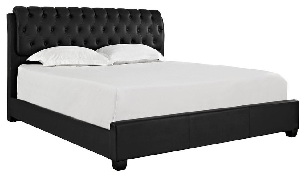 Modway Francesca Queen Tufted Bed, Black