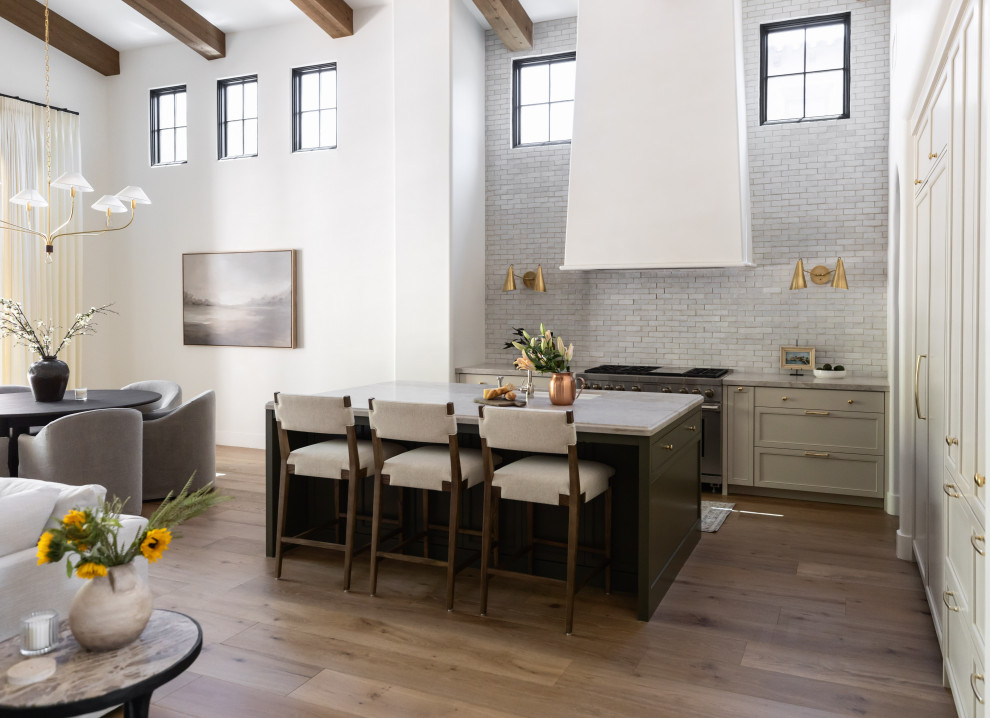 Example of a transitional kitchen design in Phoenix