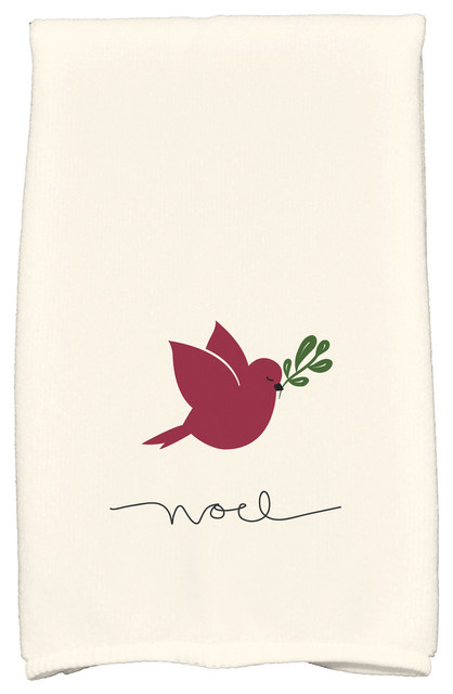 Noel Bird Decorative Holiday Animal Print Hand Towel Contemporary Noel Bird Decorative Holiday Animal Print Hand Towel Cranberry