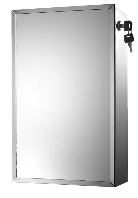 9"W x 15"H Lockable Series Surface Mounted Bright Annealed Stainless Steel