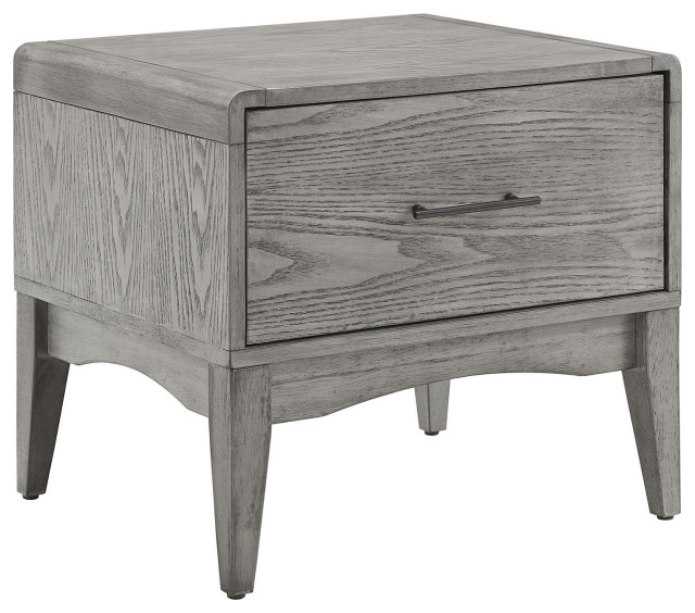 Wood Nightstand, Gray Farmhouse Nightstands And Bedside