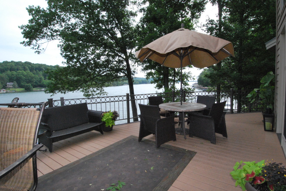 Inspiration for a rustic deck remodel in Indianapolis