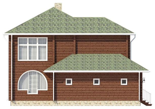 Дом с зимним садом | Клееный брус | Пегас 243