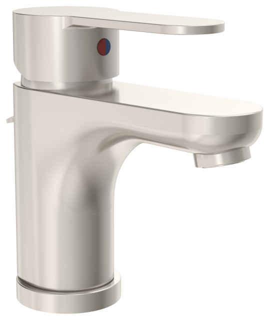Identity Single-Handle Single Hole Faucet With Drain Assembly, 1.0 gpm, Satin Ni