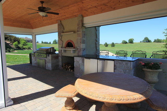 Lake Geneva, WI Shade Structure mediterranean-patio