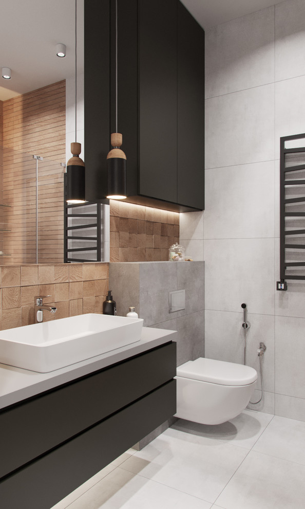 Бетон, дерево и камень