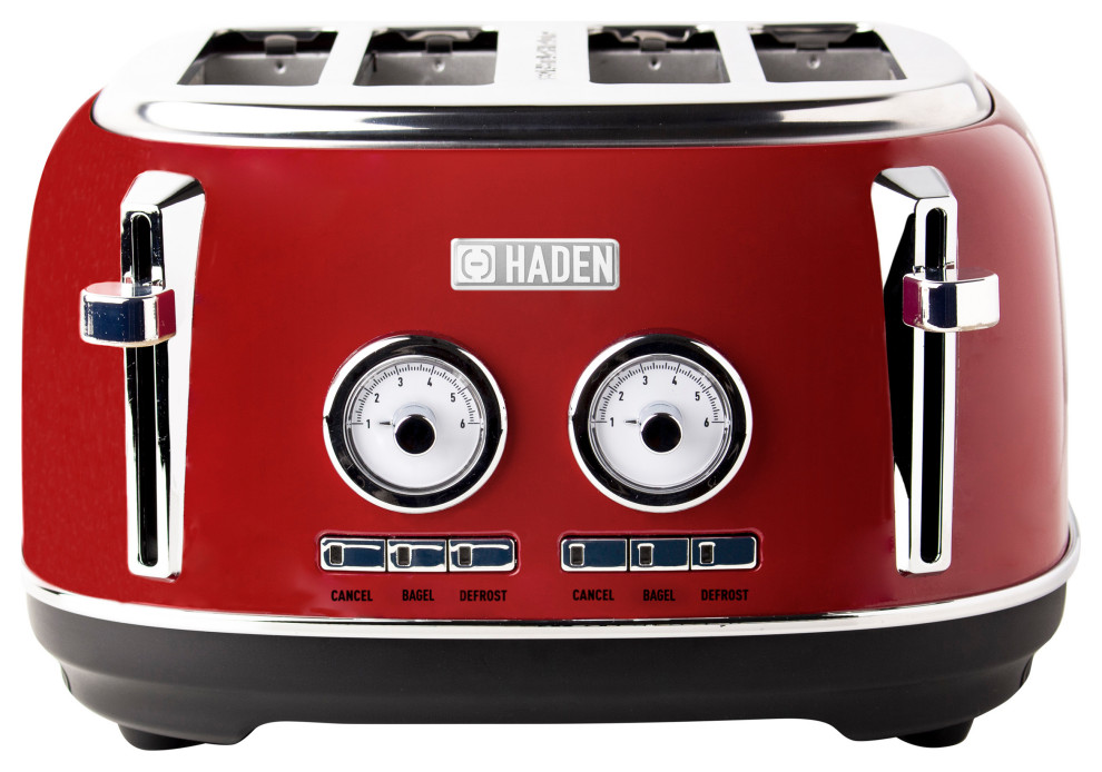 Haden Dorset 4 Slice, Wide Slot, Stainless Steel Toaster Contemporary Toasters by Studio