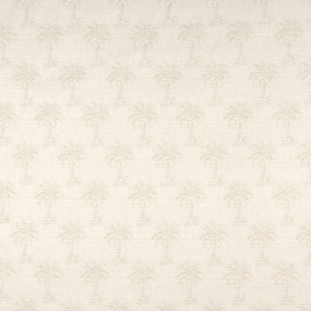 Beige Tropical Textured Palm Trees Upholstery Fabric By The Yard, By