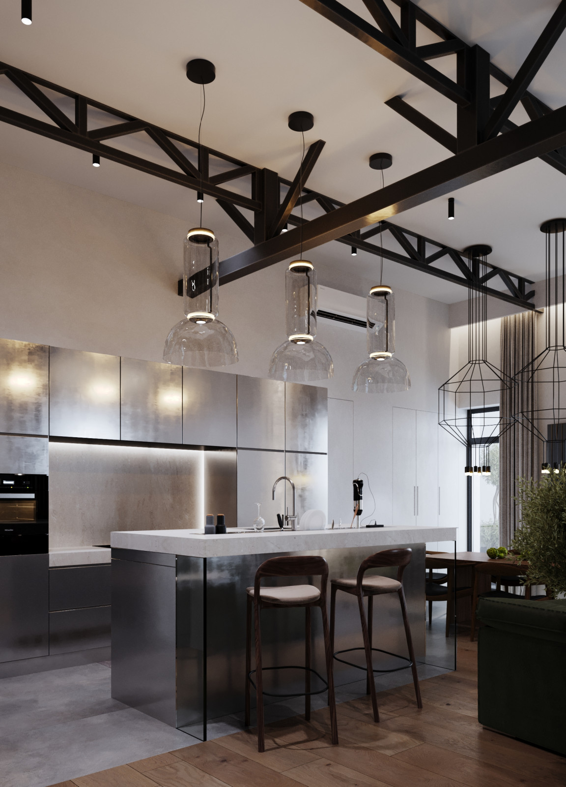 Квартира для холостяка с видом на горы