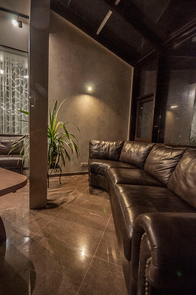 Частная квартира- отделка "Итальянская декоративная краска с эффектом песчаника"