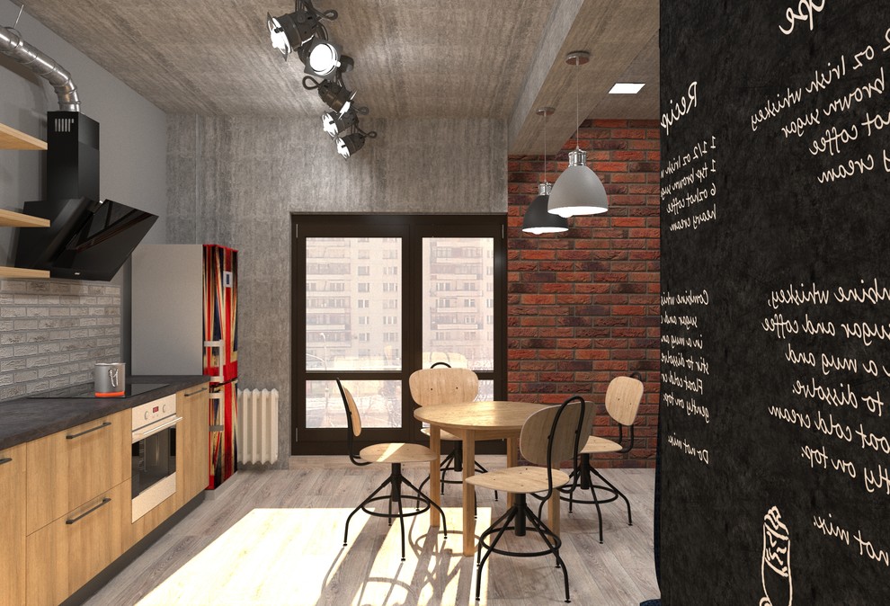 Кухня-студия в стиле лофт