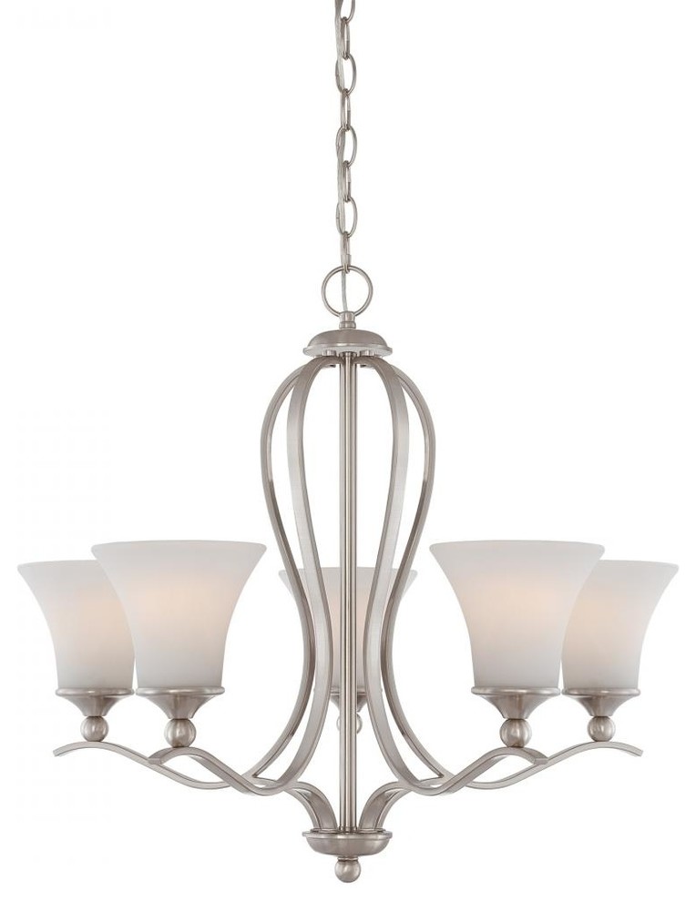 Chandelier Brushed Nickel 5Light Traditional Chandeliers by