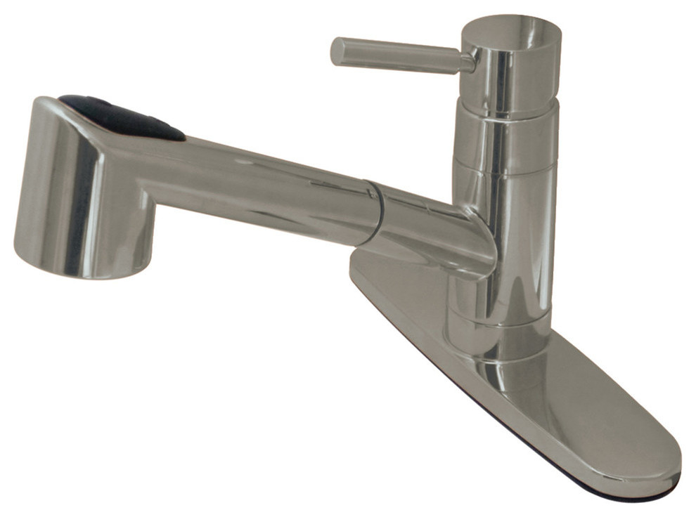 Gourmetier Single-Handle Pull-Out Kitchen Faucet, Brushed Nickel