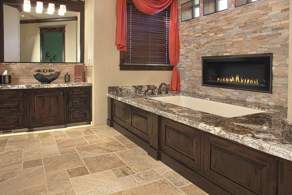 Inspiration for a rustic bathroom remodel in Seattle