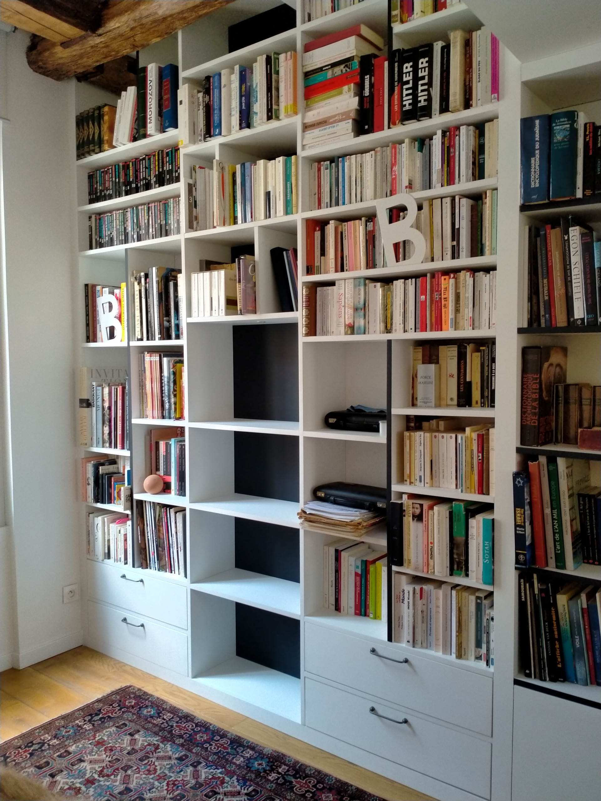 bibliothèque poutre