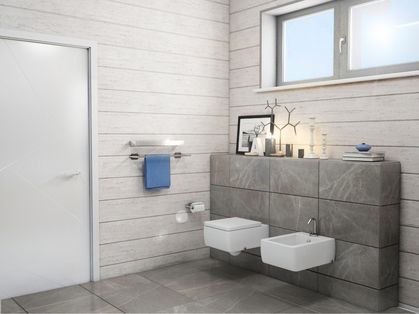 Совместить несовместимое! Минимализм в доме из клееного бруса.