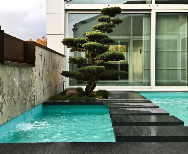 Asia Penthouse - Draussen zu Hause - Wasserspiele orientale-piscina