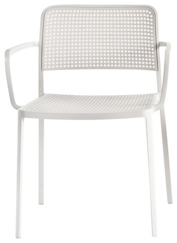 Kartell Audrey Arm Chair, White/White, Set of 2