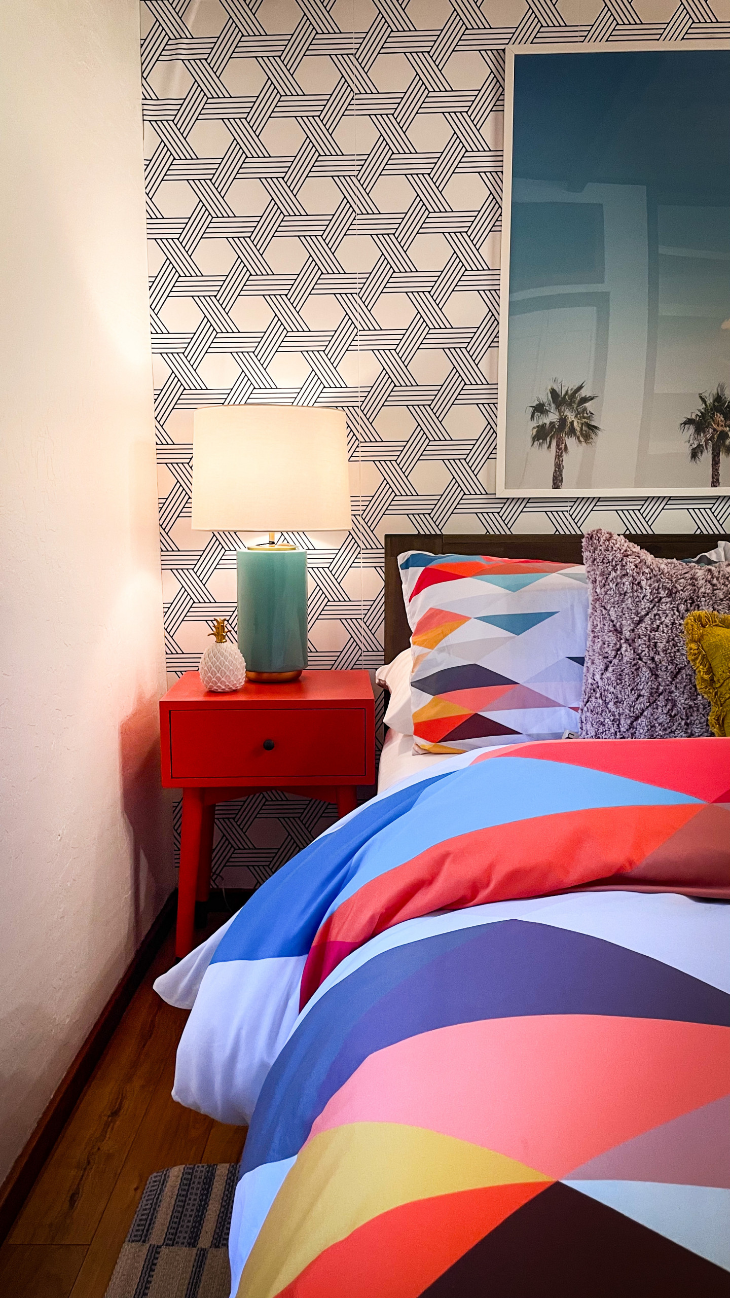 Air BnB Geometric Paradise Guest Bedroom