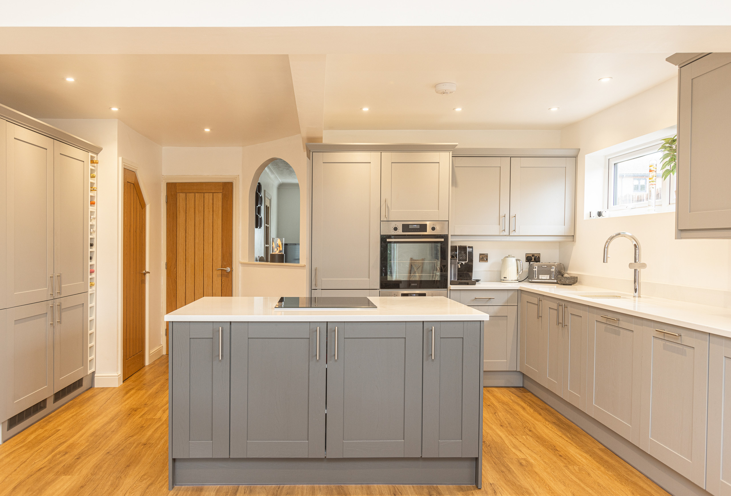 Kitchen and kitchen island