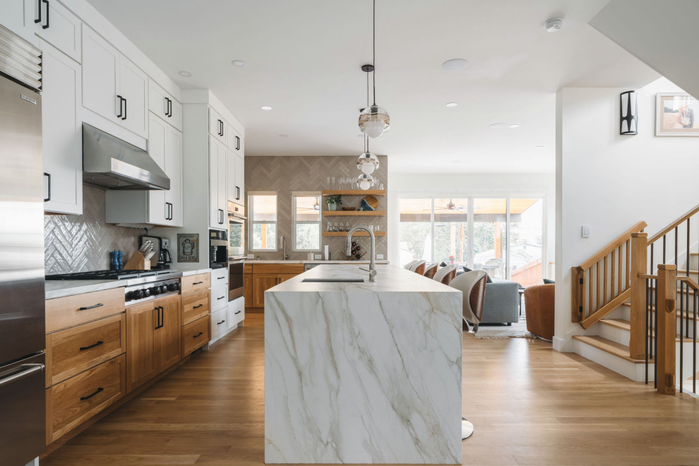 Inspiration for a transitional kitchen remodel in Denver