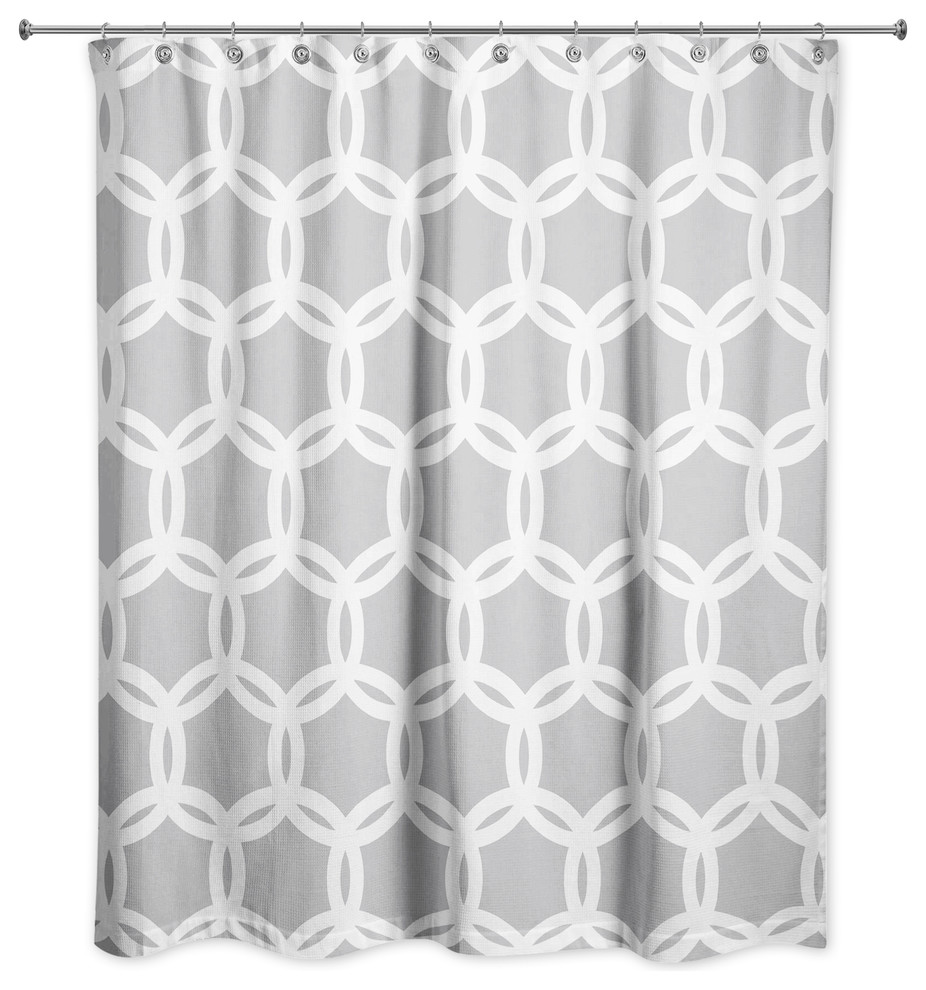 Lattice Shower Curtain, Gray