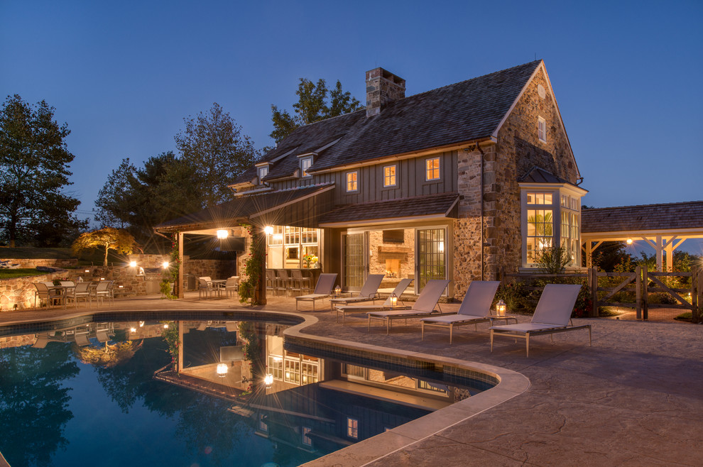 Timber Framed Pool House Traditional Pool Philadelphia by Hugh
