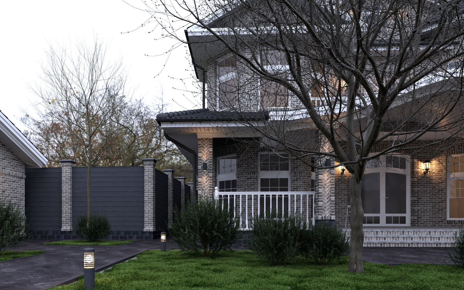 Двухэтажный классический коттедж Вэйде