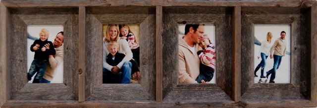 Unique Barn Wood Picture Frame Collages for 4 x 6 Photos 