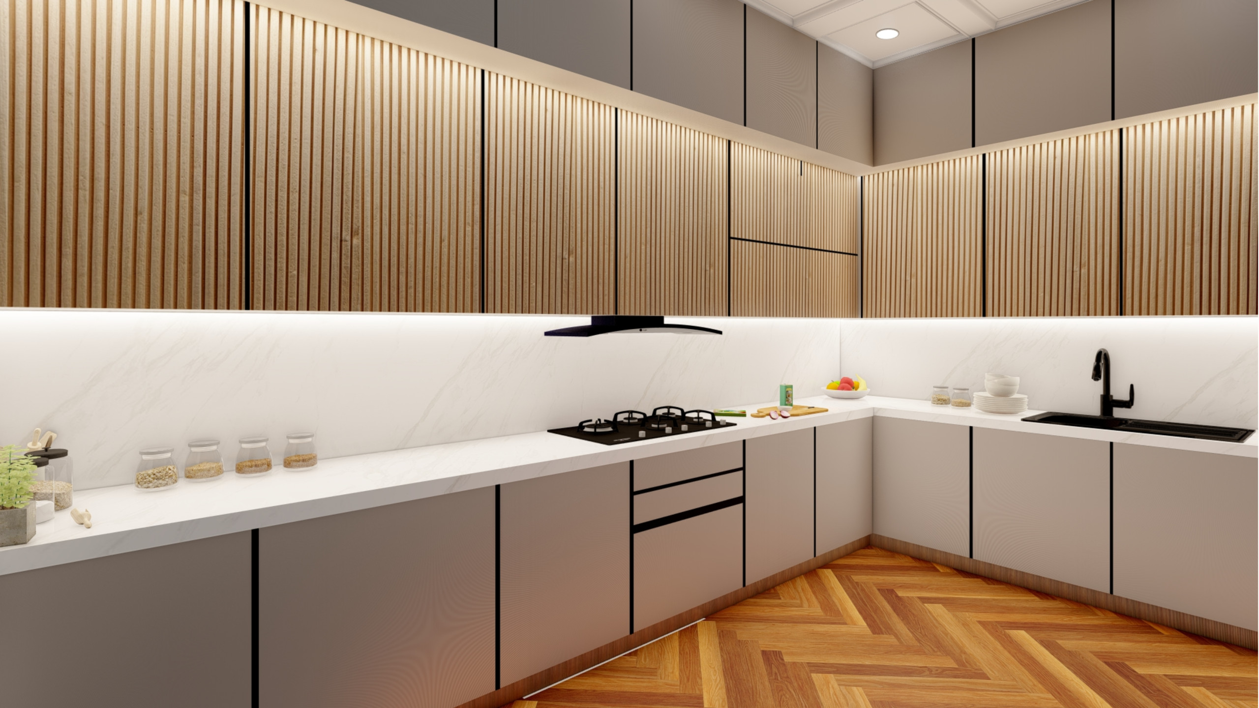 Sleek Modern Kitchen with Timeless Appeal in Reigate