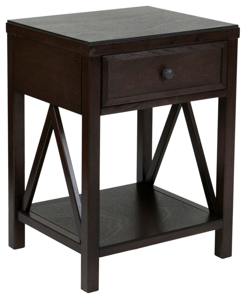 East At Main's Wilcox Acacia Wood Square Accent Table Transitional