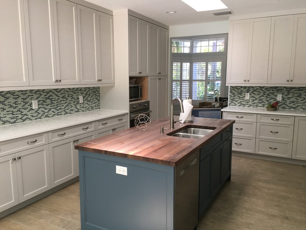 Inspiration for a transitional kitchen remodel in Miami