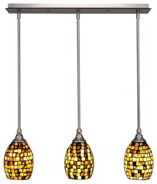 Multi Light Mini Pendant Hang Straight Swivels 5 Copper Mosaic Toltec 3 Light Mini Pendant Brushed Nickel 5 Sea Haze Glass