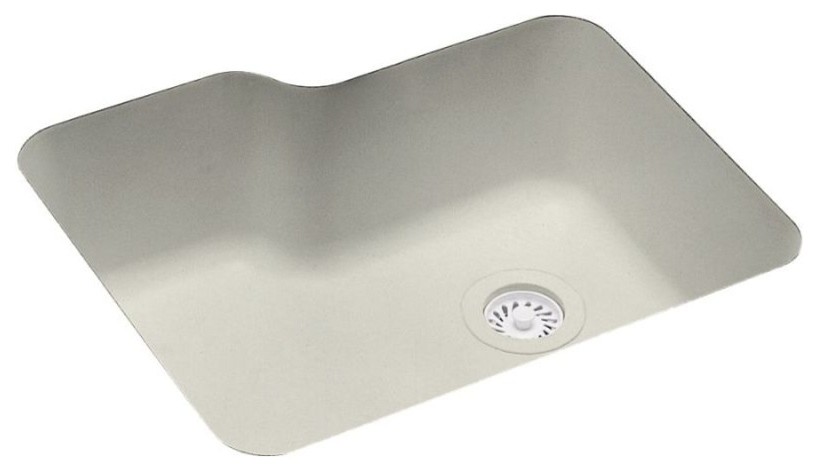 Swan 25x21x8 Solid Surface Undermount Kitchen Sink, Bisque
