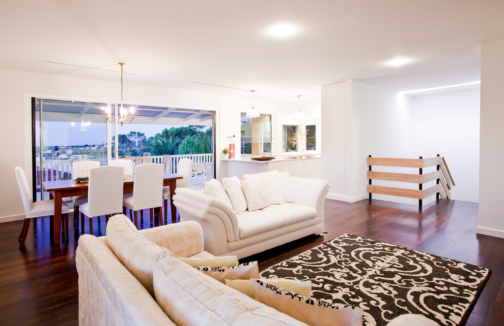 Photo of a contemporary living room in Adelaide.