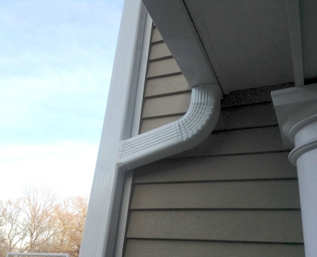 KStyle White Gutters Staircase New York by The Brothers that just do Gutters Houzz