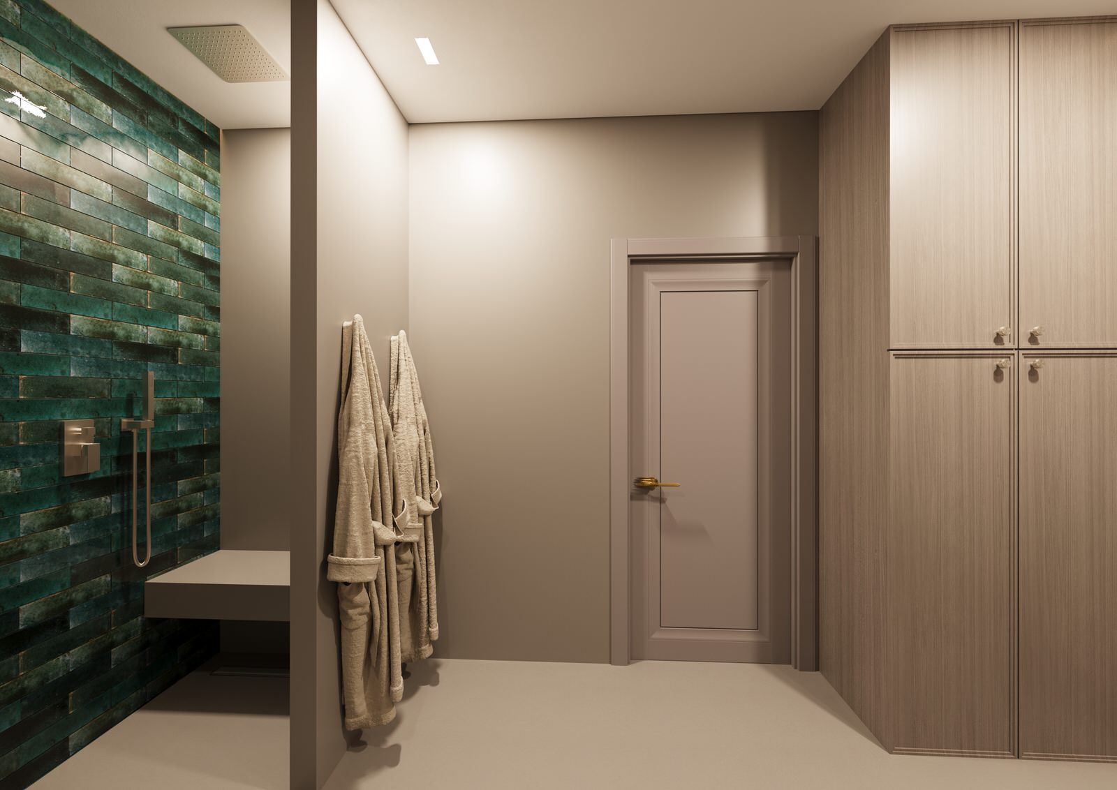 Дизайн-проект санузла микроцемент травертин