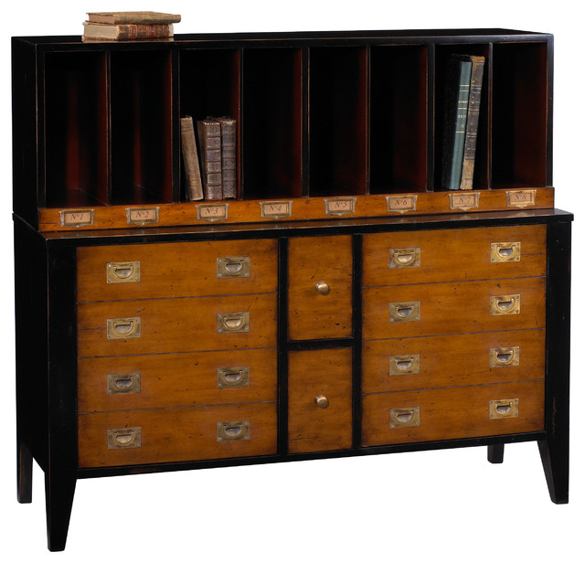 French Heritage Storage Unit/Bookcase Traditional Accent Chests And