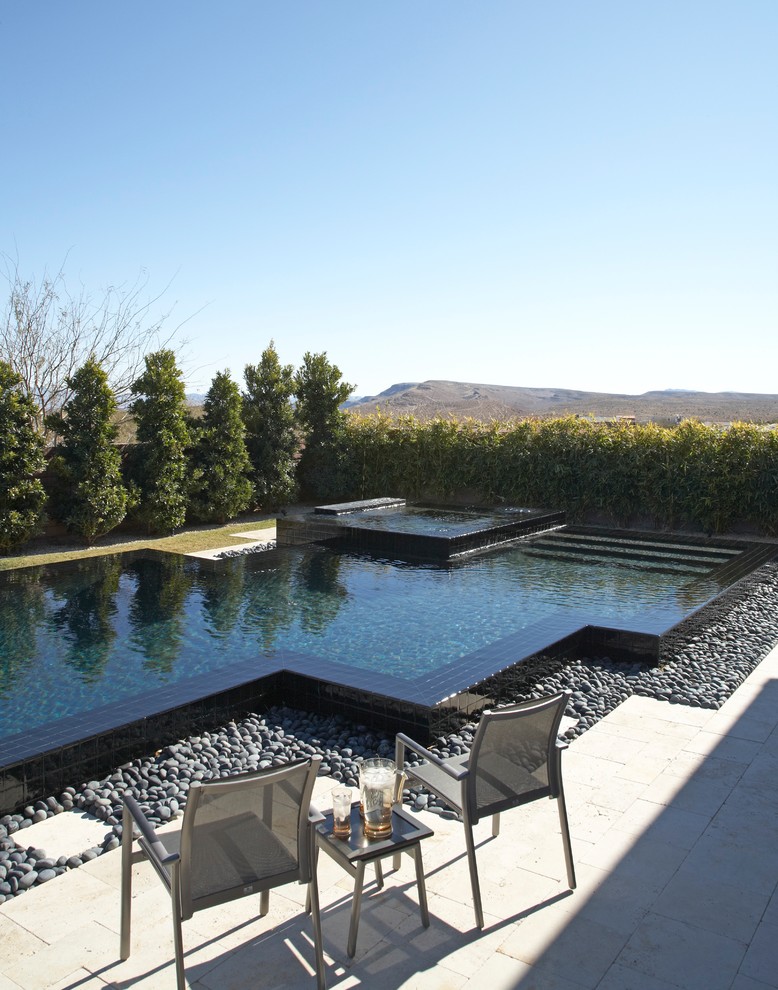 Photo of a contemporary custom-shaped pool in Las Vegas.