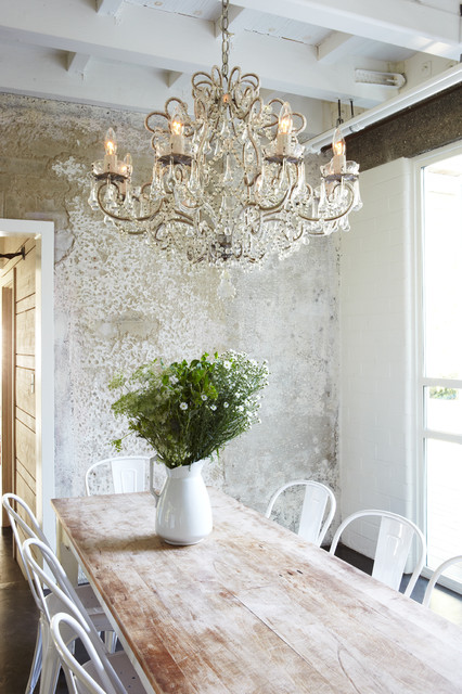 Beautiful Industrial Style Home Shabby Chic Style Dining Room Orange County By Juan Felipe Goldstein Design Co