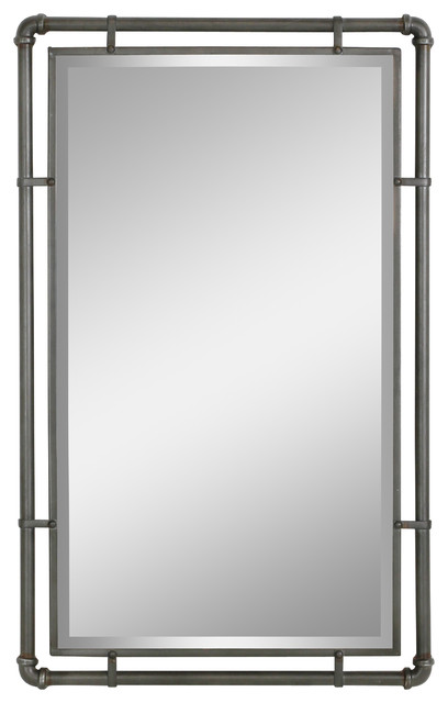 Morse Industrial Metal Wall Mirror Mirrors By Buildcom Morse Industrial Metal Wall Mirror