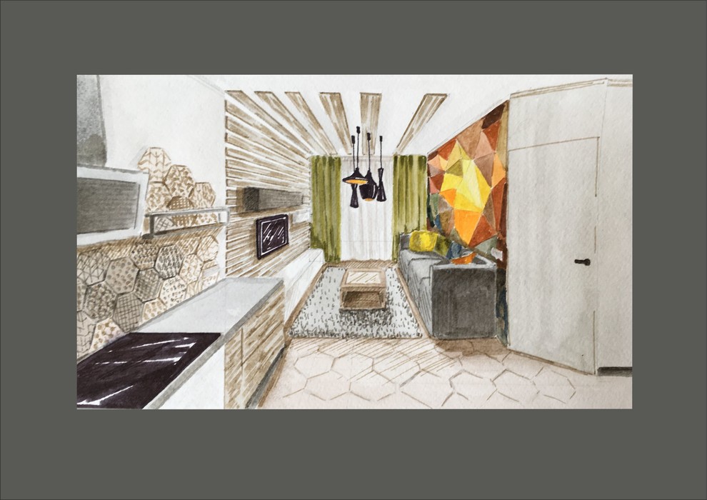 Двухкомнатная квартира с перепланировкой для молодой семьи