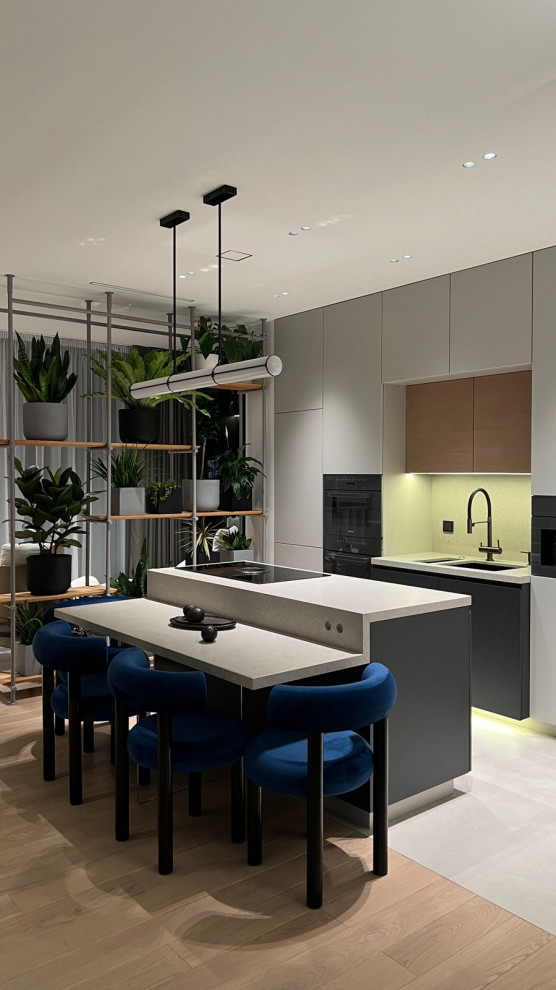 Design ideas for a contemporary kitchen in Moscow.